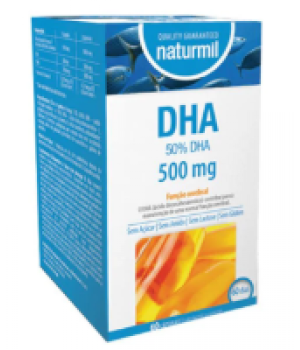 DHA 500 mg - 60 Cápsulas - Naturmil